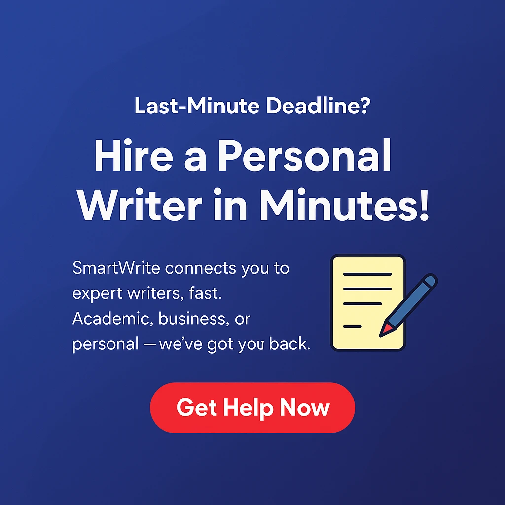 Hire a professional writer at SmartWrite.
